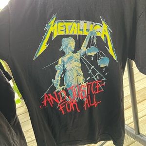 Metallica “And Justice For All” T-shirt with print on back